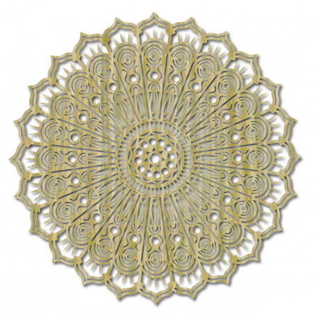 Mandala kvet pokoja drevený obraz na stenu z preglejky SILVIA