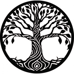 Obraz na stenu strom z topoľ preglejky BIDHIA 2