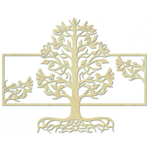 Drevený obraz na stenu korene strom z drevenej preglejky topoľ MALFEL 2