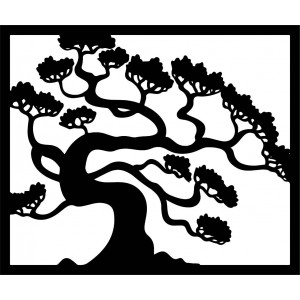 Drevený obraz na stenu strom bonsai drevenej preglejky topoľ DRAZSKA 2