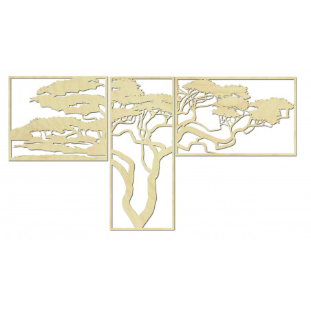 Drevený obraz na stenu HANAA  Obraz sa skladá z troch častí POLONGE