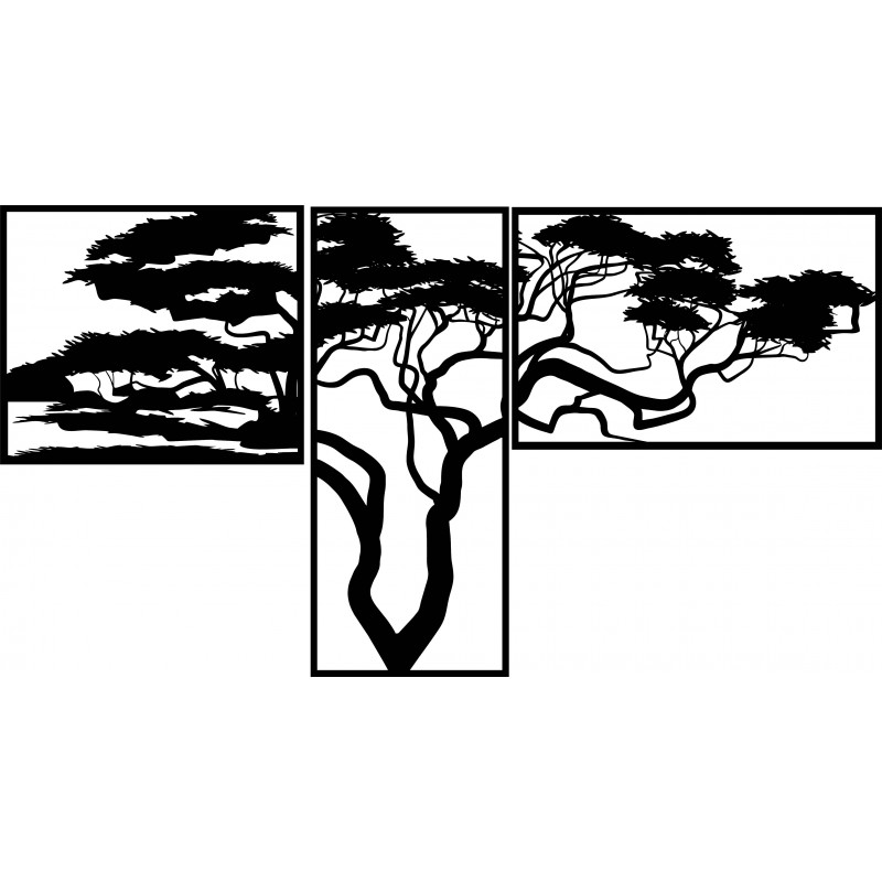 Drevený obraz na stenu HANAA  Obraz sa skladá z troch častí POLONGE