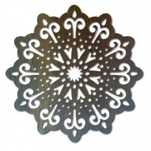 obraz na stenu kvet z dreva preglejky 2