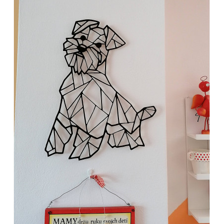 STYLESA Drevený obraz na stenu pes HAFINKO PR0228 čierna