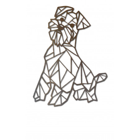 STYLESA Drevený obraz na stenu pes HAFINKO PR0228 čierna