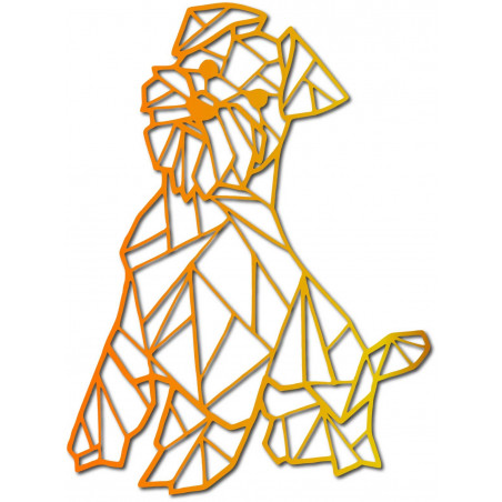 STYLESA Drevený obraz na stenu pes HAFINKO PR0228 čierna