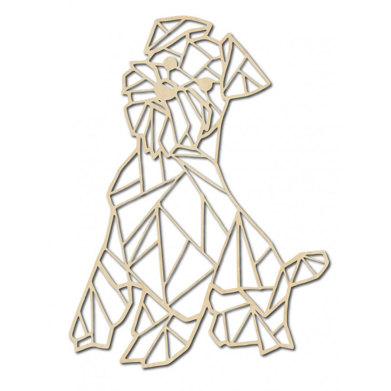 STYLESA Drevený obraz na stenu pes HAFINKO PR0228 čierna