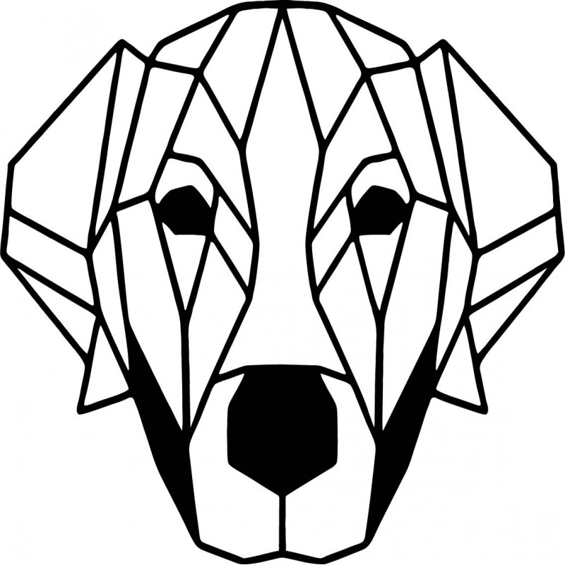 STYLESA moderný obraz na stenu pes z preglejky PR0229 HAFFF čierna