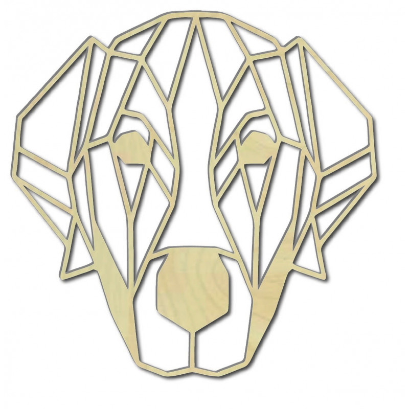 STYLESA moderný obraz na stenu pes z preglejky PR0229 HAFFF čierna