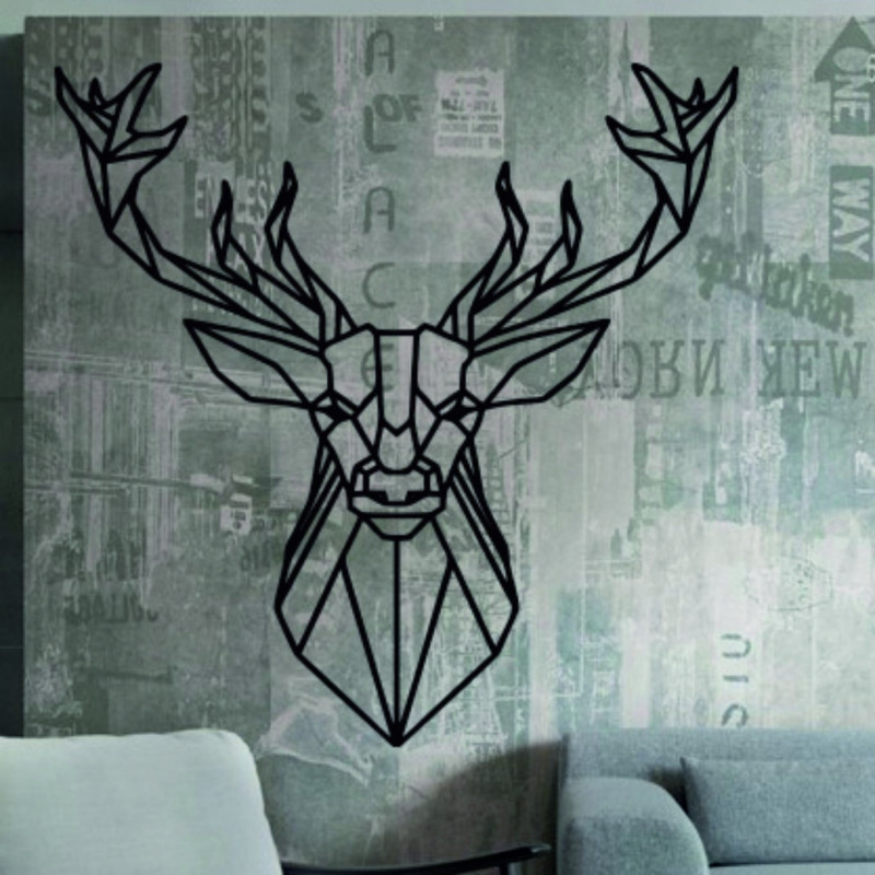 STYLESA vyrezávaný drevený obraz jeleň PR0232 čierna