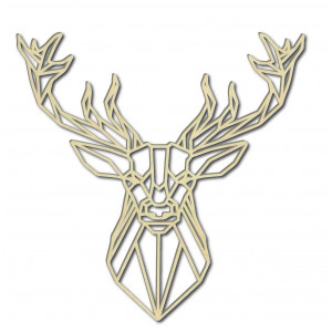 STYLESA vyrezávaný drevený obraz jeleň PR0232 čierna 2