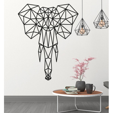 STYLESA Drevený obraz na stenu z preglejky slon PR0238 čierny