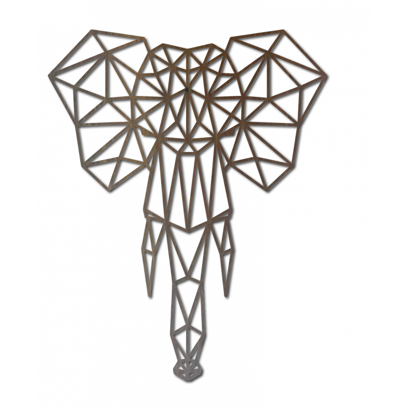 STYLESA Drevený obraz na stenu z preglejky slon PR0238 čierny