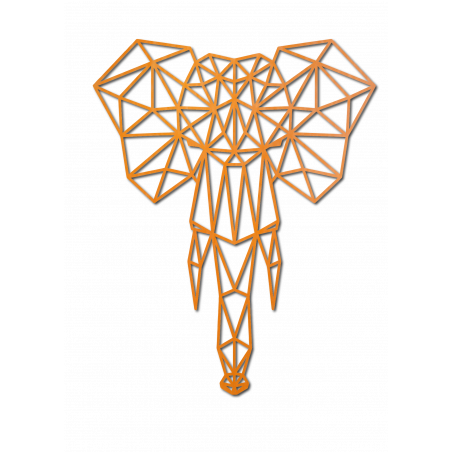 STYLESA Drevený obraz na stenu z preglejky slon PR0238 čierny