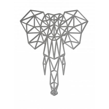 STYLESA Drevený obraz na stenu z preglejky slon PR0238 čierny