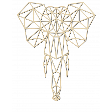 STYLESA Drevený obraz na stenu z preglejky slon PR0238 čierny