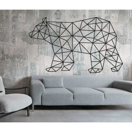 SENTOP Vyrezávaný obraz na stenu medveď PR0241 čierny