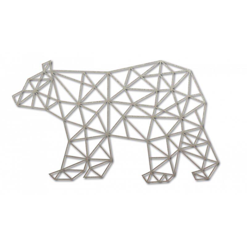 SENTOP Vyrezávaný obraz na stenu medveď PR0241 čierny