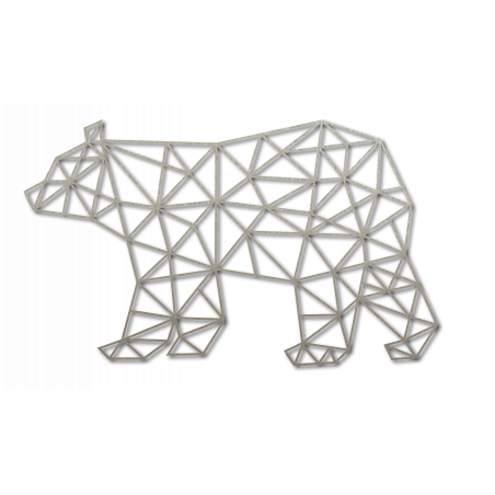 SENTOP Vyrezávaný obraz na stenu medveď PR0241 čierny