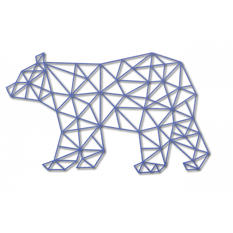 SENTOP Vyrezávaný obraz na stenu medveď PR0241 čierny