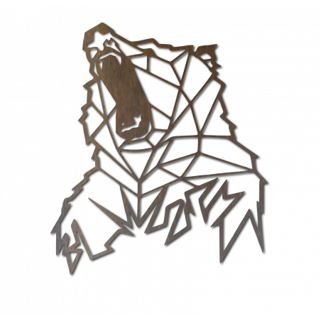 STYLESA Vyrezávaný  obraz na stenu z dreva medveď  PR0243 hnedý