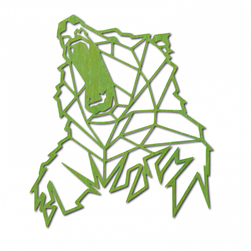 STYLESA Vyrezávaný  obraz na stenu z dreva medveď  PR0243 hnedý