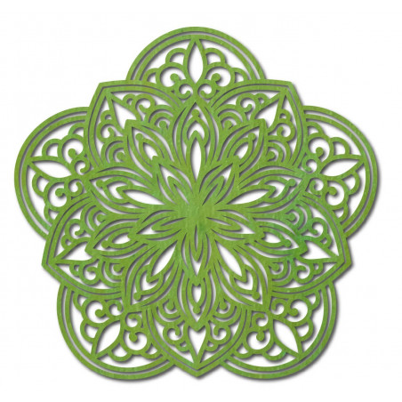 Kvet Vyrezávaná mandala  drevený obraz na stenu z preglejky Kvet Vyrezávaná mandala  drevený obraz na stenu z preglejky