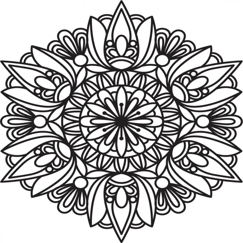 Vyrezávaná mandala drevený obraz na stenu z preglejky rose