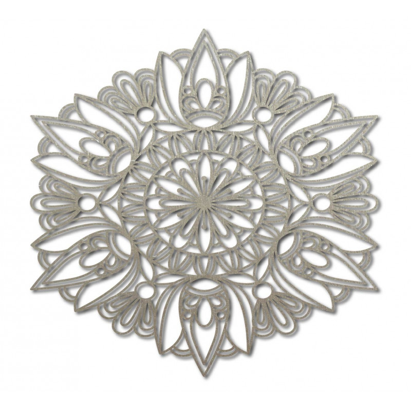 Vyrezávaná mandala drevený obraz na stenu z preglejky rose