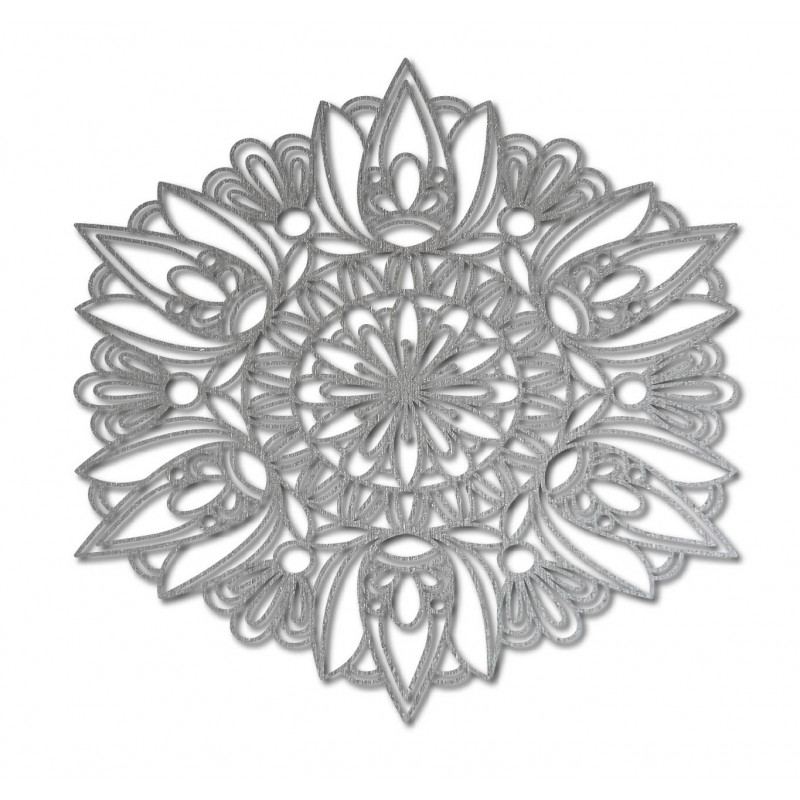 Vyrezávaná mandala drevený obraz na stenu z preglejky rose