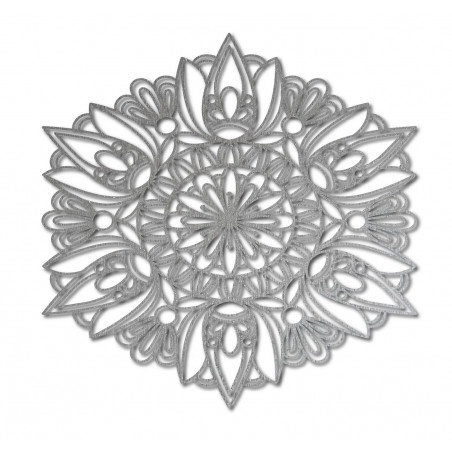 Vyrezávaná mandala drevený obraz na stenu z preglejky rose