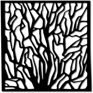 Vyrezávaný Drevený obraz na stenu z preglejky KVADERR 2