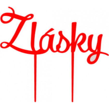 Plastový zápich ozdoba na tortu z lásky  Rozmer 190 x 166 mm