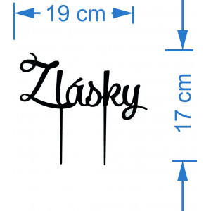 Plastový zápich - ozdoba na tortu "Z lásky" - Rozmer 190... 2