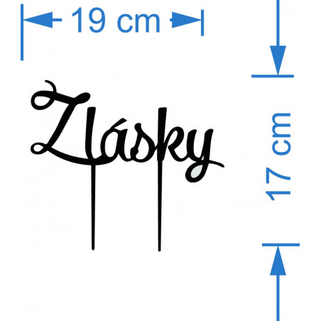 Plastový zápich ozdoba na tortu z lásky  Rozmer 190 x 166 mm