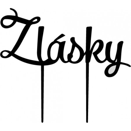 Plastový zápich ozdoba na tortu z lásky  Rozmer 190 x 166 mm