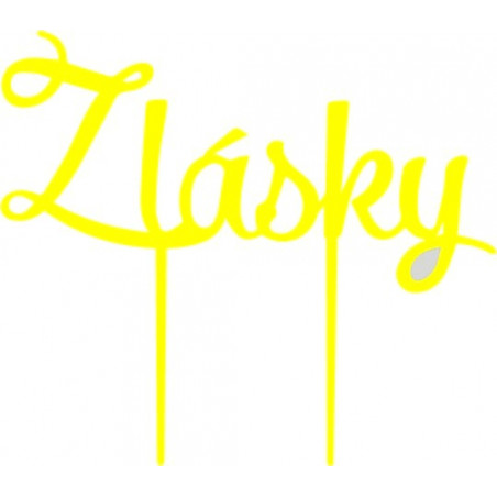 Plastový zápich ozdoba na tortu z lásky  Rozmer 190 x 166 mm