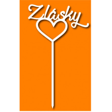 Plastový zápich na tortu z lásky Rozmer 130 x 180 mm