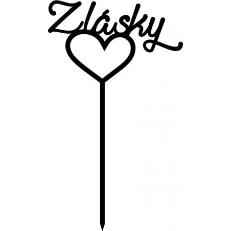 Plastový zápich na tortu z lásky Rozmer 130 x 180 mm