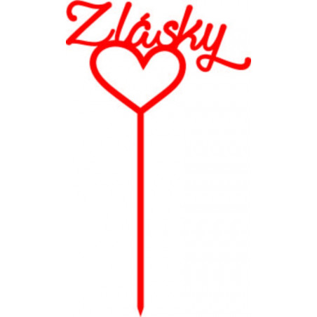 Plastový zápich na tortu z lásky Rozmer 130 x 180 mm