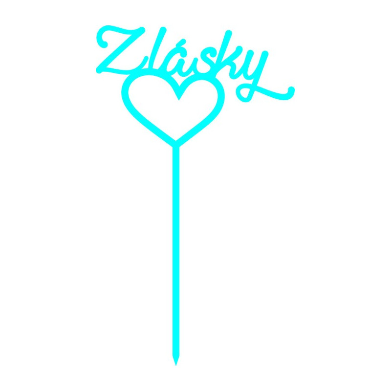 Plastový zápich na tortu z lásky Rozmer 130 x 180 mm