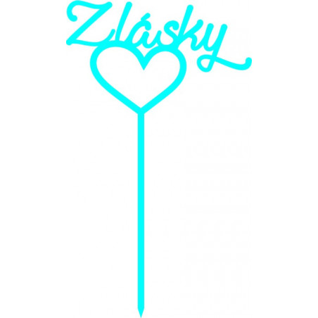 Plastový zápich na tortu z lásky Rozmer 130 x 180 mm