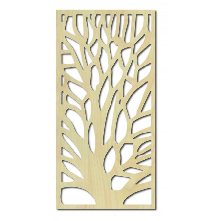 Obraz na stenu vyrezávaný z drevenej preglejky strom GUTE