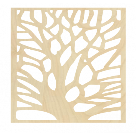 Vyrezávaný obraz na stenu z drevenej preglejky strom ORECH