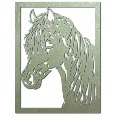 Vyrezávaný obraz na stenu z drevenej preglejky hlava koňa