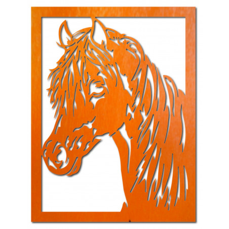 Vyrezávaný obraz na stenu z drevenej preglejky hlava koňa