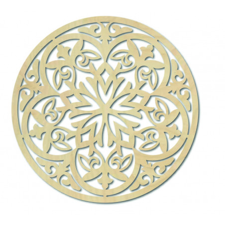 Magická drevená mandala - obraz na stenu