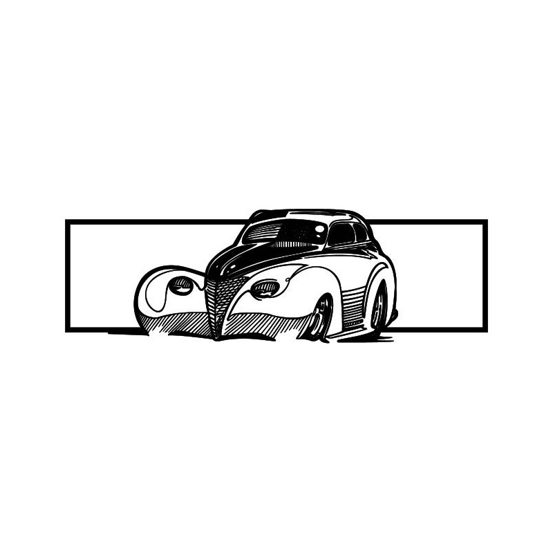 Retro stylizované drevené auto – dekoratívny...