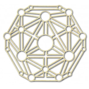 Geometrický obraz na stenu vyrezávaný z drevenej preglejky 2