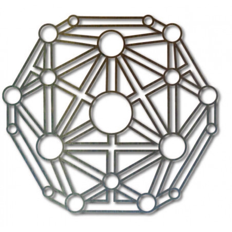 Geometrický obraz na stenu vyrezávaný z drevenej preglejky